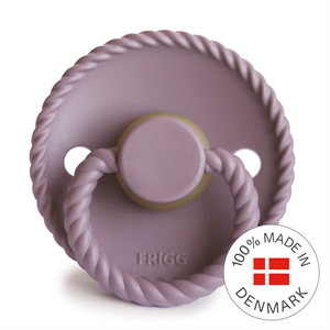 FRIGG Rope - Round Latex Pacifier - Twilight Mauve - Size 2